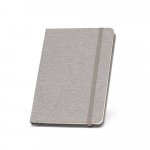 BOYD. Bloc-notes de notes A5 en polyester recycl&eacute; (100% rPET) avec pages lign&eacute;es - Gris clair