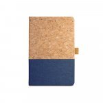 KLEE. Block notes A5 in sughero e lino con pagine a righe - Blu