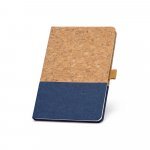 KLEE. Block notes A5 in sughero e lino con pagine a righe - Blu