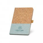 KLEE. Block notes A5 in sughero e lino con pagine a righe - Azzurro