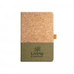 KLEE. Block notes A5 in sughero e lino con pagine a righe - Verde scuro