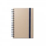 PROUST. Caiet A5 cu inele, cu copertă tare, fabricat din h&acirc;rtie din trestie de zahăr (80% trestie de zahăr) cu pagini simple - Albastru