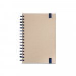 PROUST. Caiet A5 cu inele, cu copertă tare, fabricat din h&acirc;rtie din trestie de zahăr (80% trestie de zahăr) cu pagini simple - Albastru