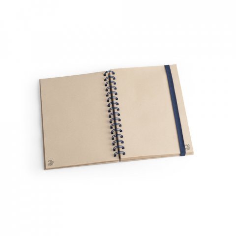 PROUST. Caiet A5 cu inele, cu copertă tare, fabricat din h&acirc;rtie din trestie de zahăr (80% trestie de zahăr) cu pagini simple - Albastru