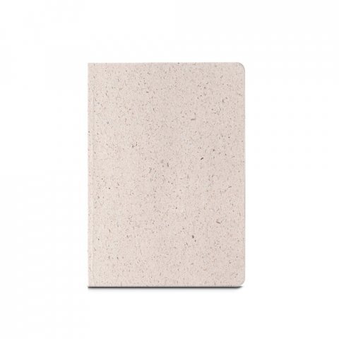 ORGANIC SEMI-RIGID. Blocnotes A5 cu copertă semirigidă din materie organică de elefant (80%) - Natural deschis