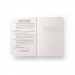 ORGANIC SEMI-RIGID. Blocnotes A5 cu copertă semirigidă din materie organică de elefant (80%) - Natural deschis