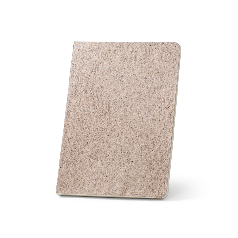 TEAPAD SEMI-RIGID. Block notes A5 con copertina flessibile fabbricata tramite gli scarti della foglie di té (65%)