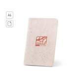 ORGANIC SOFT. Block notes A6 con copertina flessibile fabbricata tramite la materia organica degli elefanti (80%)