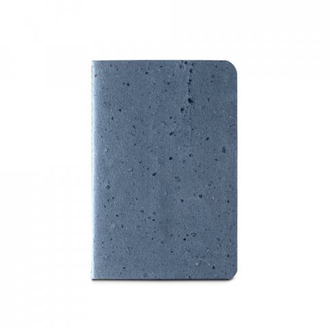 COFFEEPAD SOFT. Blocnotes A6 cu copertă flexibilă realizată din deșeuri de coji de cafea (65%) - Albastru