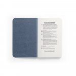 COFFEEPAD SOFT. Blocnotes A6 cu copertă flexibilă realizată din deșeuri de coji de cafea (65%) - Albastru