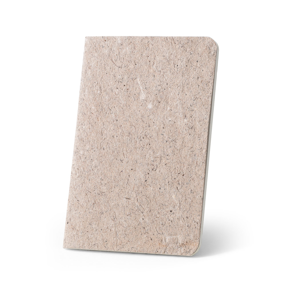 TEAPAD SOFT. Block notes A6 con copertina flessibile fabbricata tramite gli scarti delle foglie di té (65%)