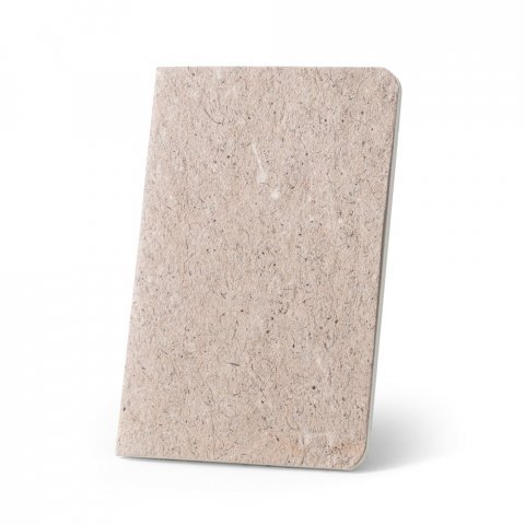 TEAPAD SOFT. Bloc-notes A6 avec couverture souple fabriqu&eacute;e &agrave; partir de d&eacute;chets de feuilles de th&eacute; (65%) - Naturel