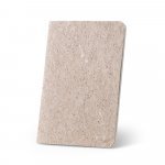 TEAPAD SOFT. Bloc-notes A6 avec couverture souple fabriqu&eacute;e &agrave; partir de d&eacute;chets de feuilles de th&eacute; (65%) - Naturel