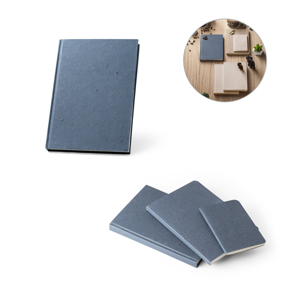 COFFEEPAD RIGID. Block notes A5 con copertina semirigida fatta con gli scarti della buccia di caffé (65%)