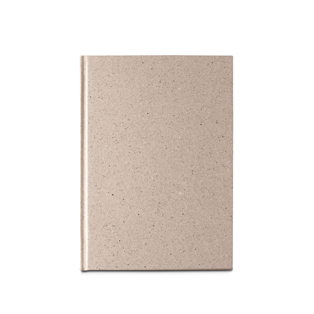 TEAPAD RIGID. Block notes A5 con copertina rigida fabbricata tramite gli scarti delle foglie di tè (65%)