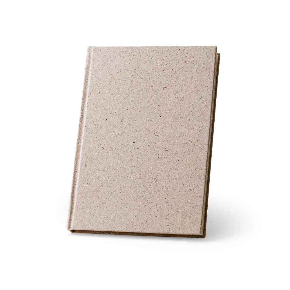 TEAPAD RIGID. Block notes A5 con copertina rigida fabbricata tramite gli scarti delle foglie di tè (65%)