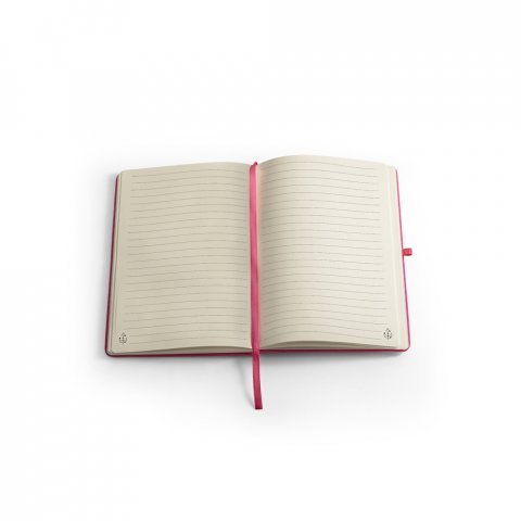 ANNE. Blocnotes A5 din poliester reciclat (100% rPET) cu pagini liniate - Roz