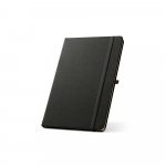 ANNE. Blocnotes A5 din poliester reciclat (100% rPET) cu pagini liniate - Negru