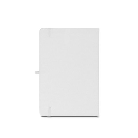 ANNE. Blocnotes A5 din poliester reciclat (100% rPET) cu pagini liniate - Alb