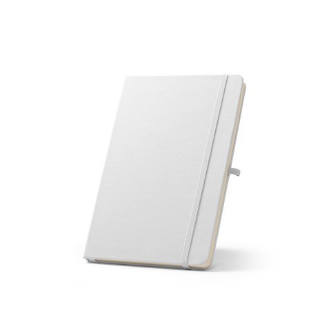 ANNE. Blocnotes A5 din poliester reciclat (100% rPET) cu pagini liniate - Alb