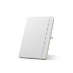 ANNE. Blocnotes A5 din poliester reciclat (100% rPET) cu pagini liniate - Alb