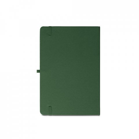 ANNE. Blocnotes A5 din poliester reciclat (100% rPET) cu pagini liniate - Verde inchis