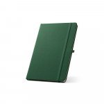 ANNE. Blocnotes A5 din poliester reciclat (100% rPET) cu pagini liniate - Verde inchis