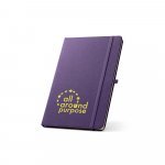 ANNE. Blocnotes A5 din poliester reciclat (100% rPET) cu pagini liniate - Violet