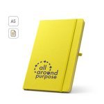ANNE. Blocnotes A5 din poliester reciclat (100% rPET) cu pagini liniate