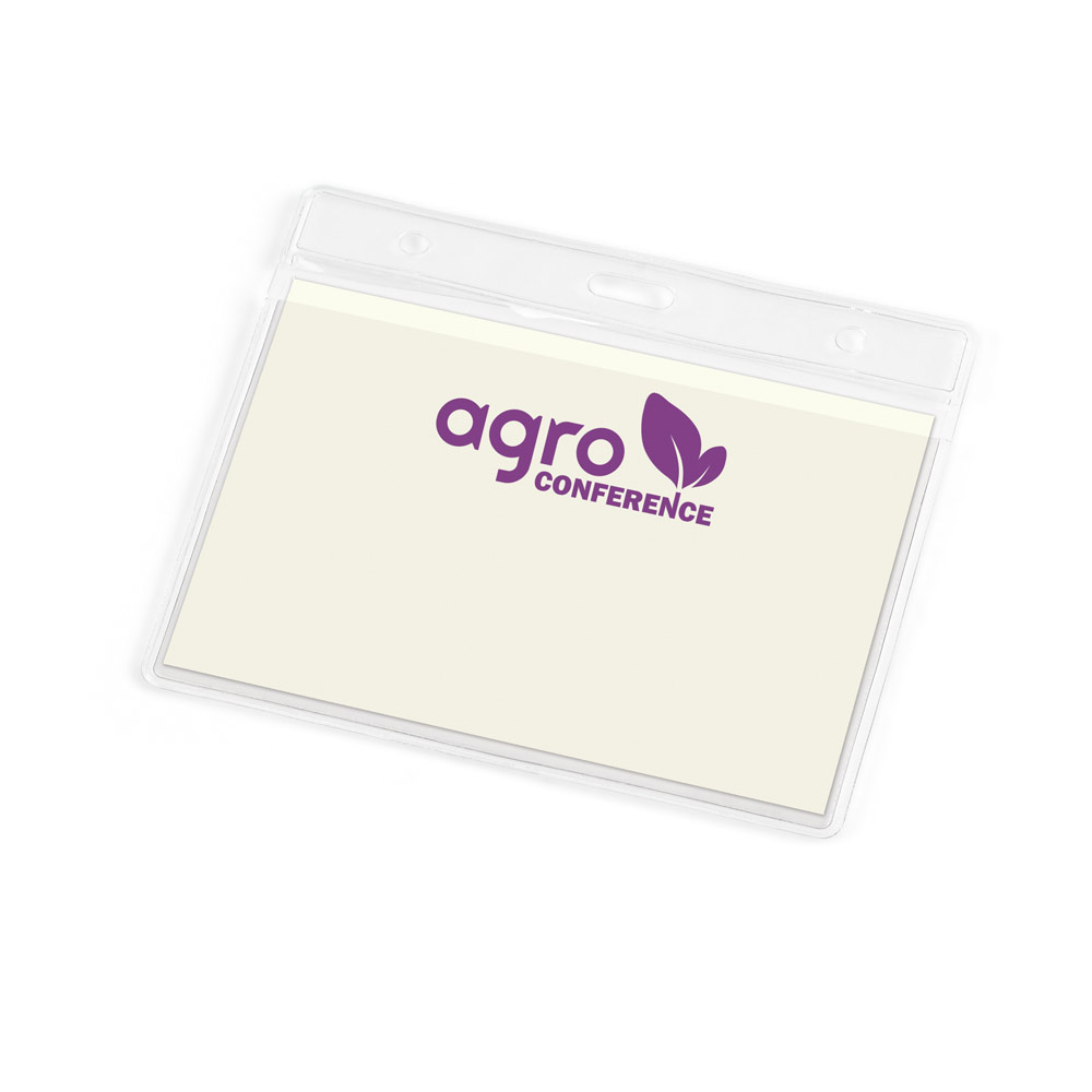FORSYTH. Porta badge identificativo orizzontale in PVC