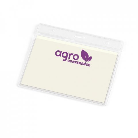 FORSYTH. Хоризонтален джоб за бадж от PVC - прозрачен