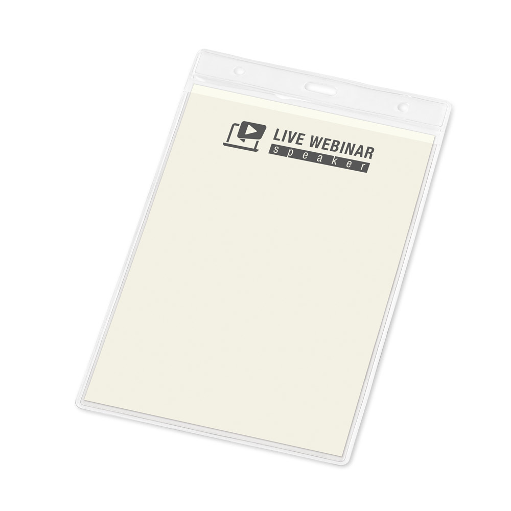 WHITMAN. Porta badge identificativo verticale in PVC