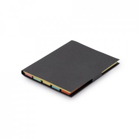 LEWIS. Bloc-notes de feuilles repositionnables avec 7 ensembles - Noir