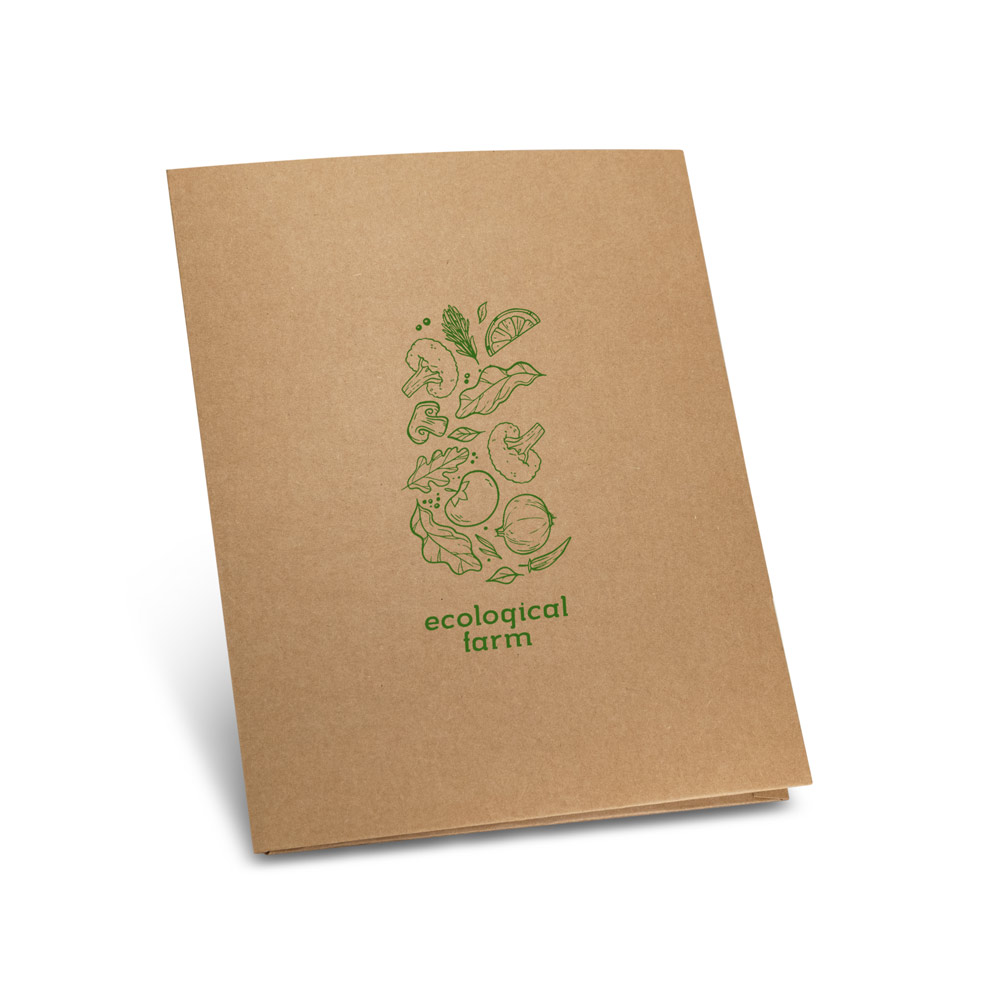 PUZO. Cartella porta documenti A4 in carta riciclata (400 g/m²)