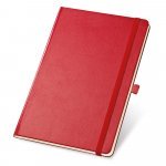 TWAIN. Bloc notes A5 &agrave; feuilles lign&eacute;es en couleur ivoire - Rouge