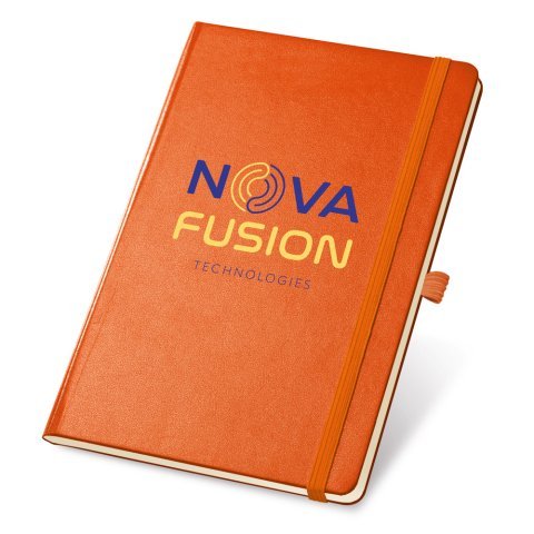 TWAIN. Bloc notes A5 &agrave; feuilles lign&eacute;es en couleur ivoire - Orange