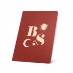 ECOWN. Bloc notes A5 avec pages lign&eacute;es - Rouge