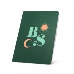 ECOWN. Bloc notes A5 avec pages lign&eacute;es - Vert fonc&eacute;