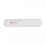 STEPHENIE. Rigla PS de 15 cm cu clip - Alb