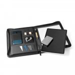 EMERGE FOLDER II. Mapa 300 D poliester reciclat (100% rPET) A4 cu fermoar