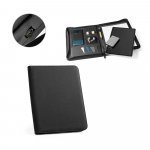 EMERGE FOLDER II. Mapa 300 D poliester reciclat (100% rPET) A4 cu fermoar