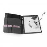 EMERGE FOLDER II. A4 map in gerecycled polyester (100% rPET) 300D met elastische sluiting - Zwart