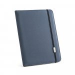 EMERGE FOLDER II. A4 map in gerecycled polyester (100% rPET) 300D met elastische sluiting - Blauw