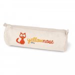 SCHOOLI. 100% памук (290 г/м&sup2;) моливник с цилиндричен дизайн - Лек естествен