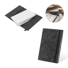 BALDWIN. Blok A5 formata sa koricama od recikliranog filca (100% rPET) i liniranim stranicama od 100% recikliranog papira