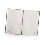 CAMPUS. Caiet A5 cu copertă tare din PU (35% reciclat) cu pagini liniate 100% reciclată - Negru