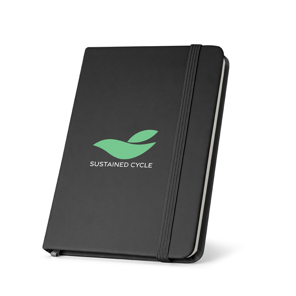 CAMPUS. A5 quaderno con copertina rigida in PU (riciclato al 35%) con pagine a righe al 100% riciclata