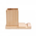 ERWIN. Set de birou cu suport pentru telefon mobil și pahar - Natural