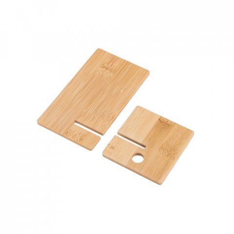 GALEN. Бамбукова поставка за мобилен телефон, разглобяема на две части - естествен