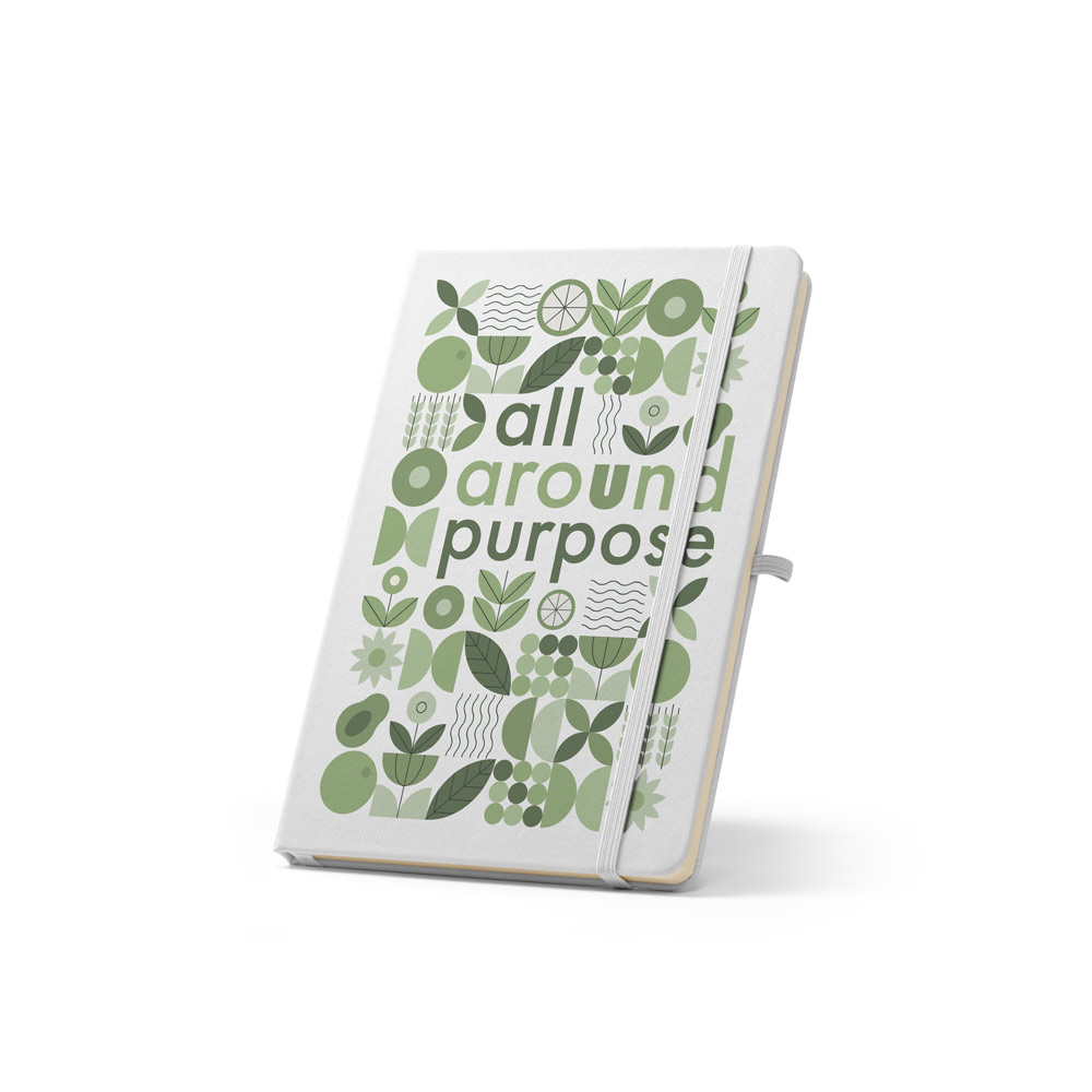 ANNE SUB. Quaderno A5 in poliestere riciclato (100% rPET) 300D, ideale per la personalizzazione tramite sublimazione